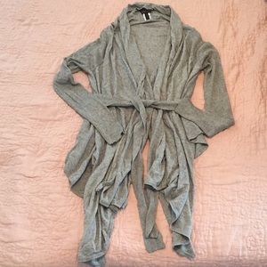 BCBGMaxAzria silk & cashmere belted cardigan
